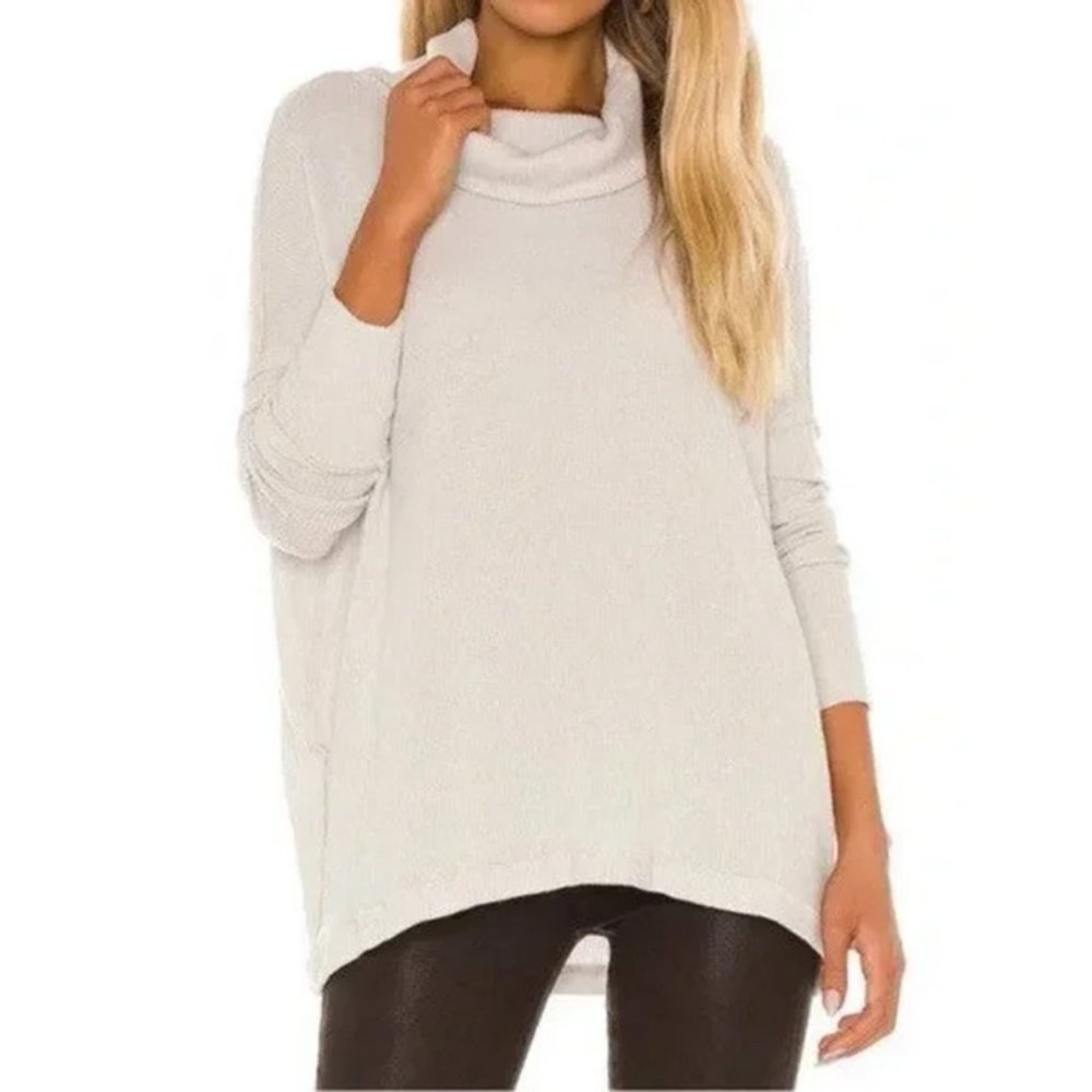 Free People Juicy Long Sleeve Size XS Open Cross-Back in Cold Stone